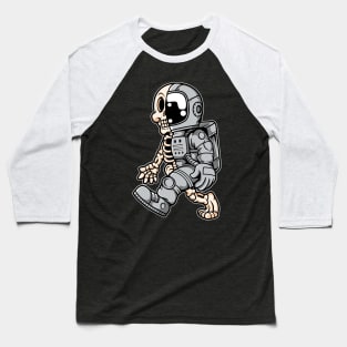 Astronaut Half Skull Baseball T-Shirt